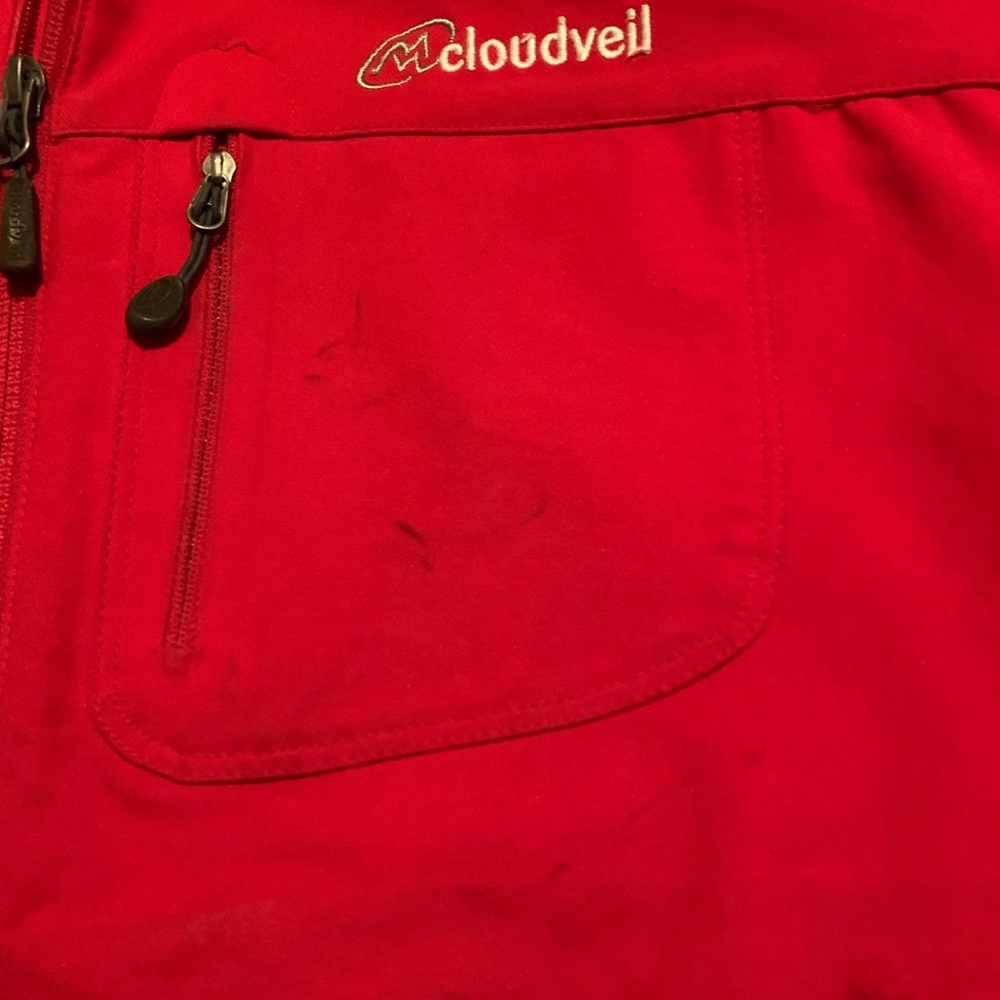 Cloudveil Windbreaker Jacket Red Medium Mens - image 5
